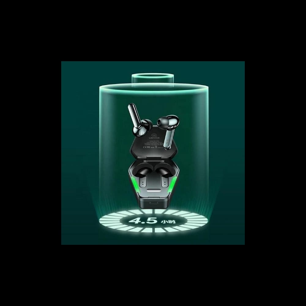 Słuchawki TWS USAMS JY series Gaming Bluetooth 5.0 czarny/black BHUJY01 - 3