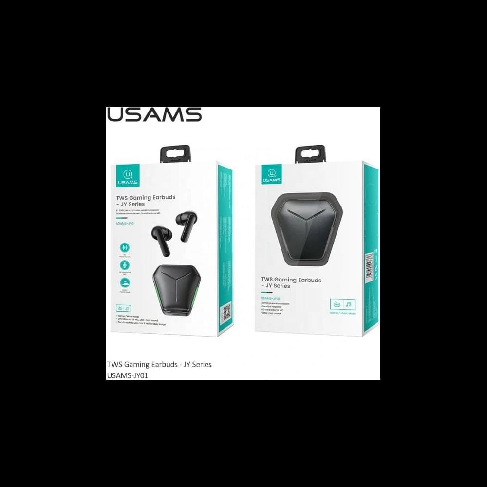 Słuchawki TWS USAMS JY series Gaming Bluetooth 5.0 czarny/black BHUJY01 - 4