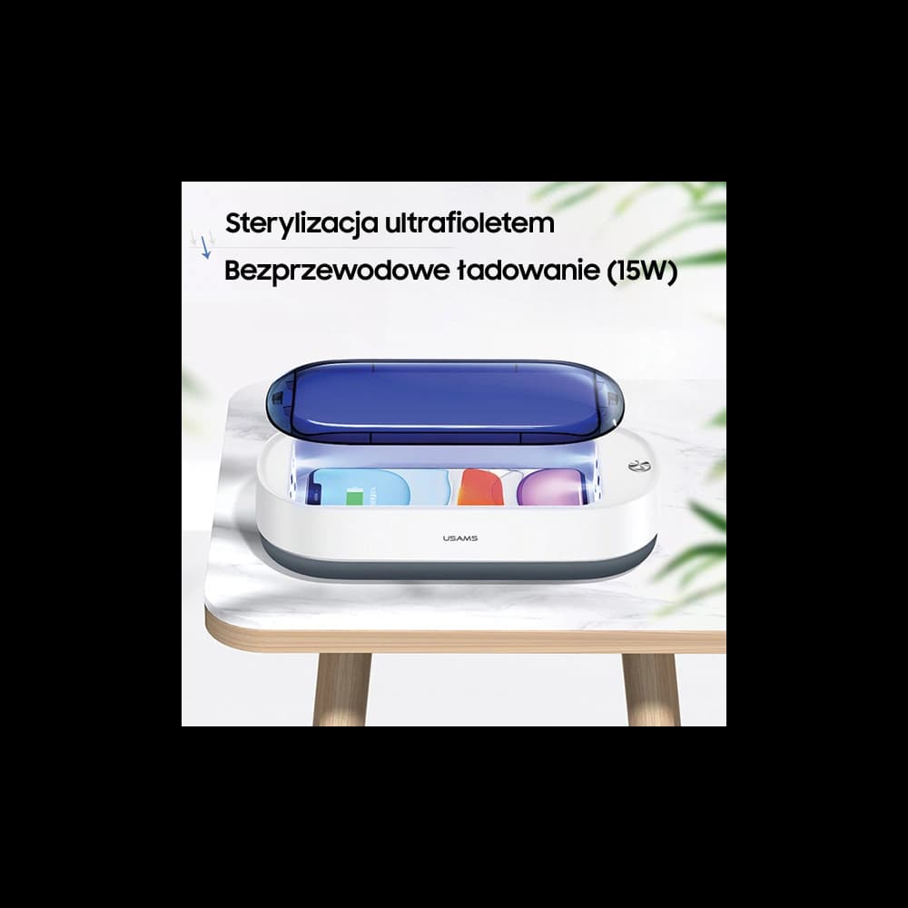 UV-C Sterilisator mit induktiver Ladestation USAMS 15W weiß/white ZB151XDH01 - 2