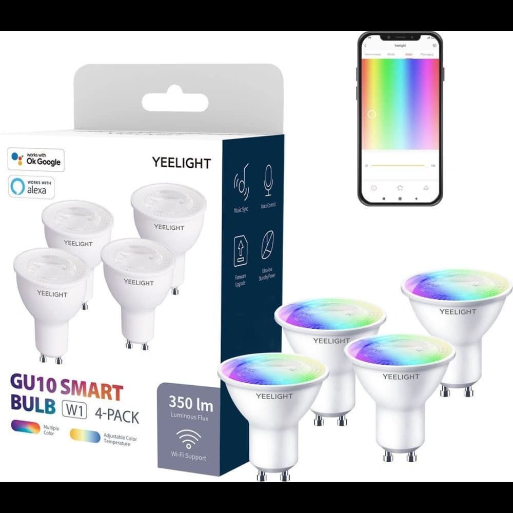 Intelligente Glühbirne Yeelight W1 GU10 (Farbe) [4 PACK] - 1