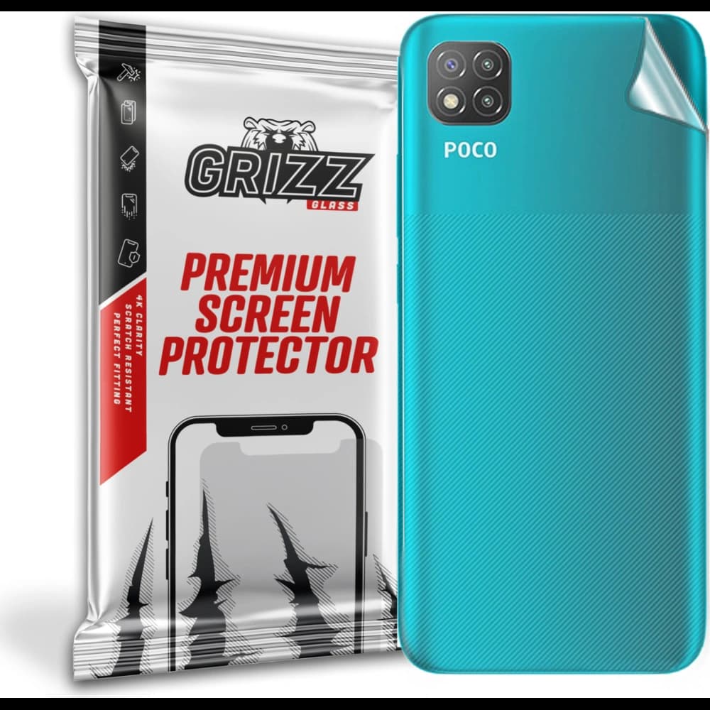 Folie für die Rückseite GrizzGlass SatinSkin für Xiaomi POCO C3 - 1