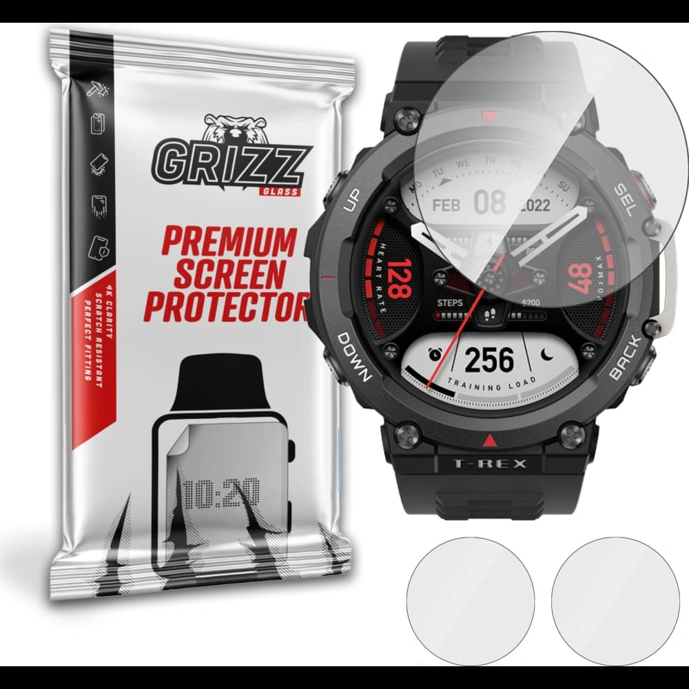 Hybriertes Glas GrizzGlass HybridGlass für Amazfit T-Rex 2 - 1