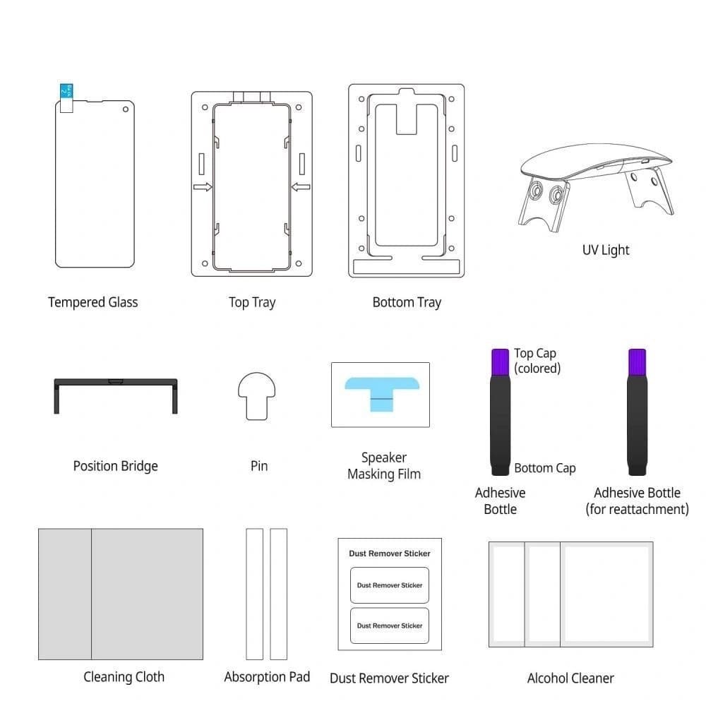 Gehärtetes Glas mit UV-Kleber Whitestone Dome Glas Samsung Galaxy Note 10 - 6