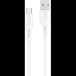 Kabel USAMS U68 microUSB 2A Schnellladegerät 1m weiß/SJ502USB02