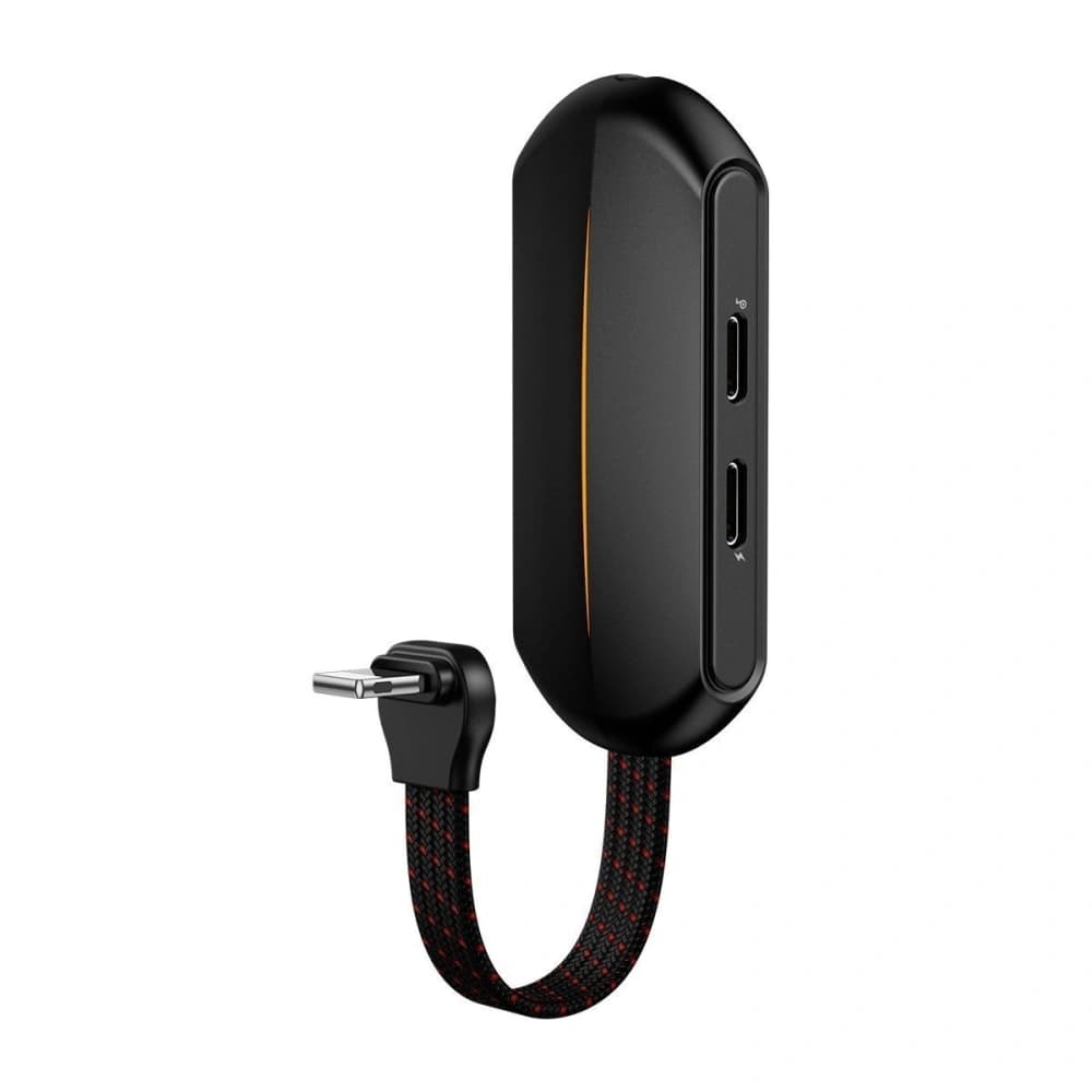 [OUTLET] Baseus GAMO 3-in-1 iP Male to Dual iP & 3.5mm Female Adapter L47 Black - 2