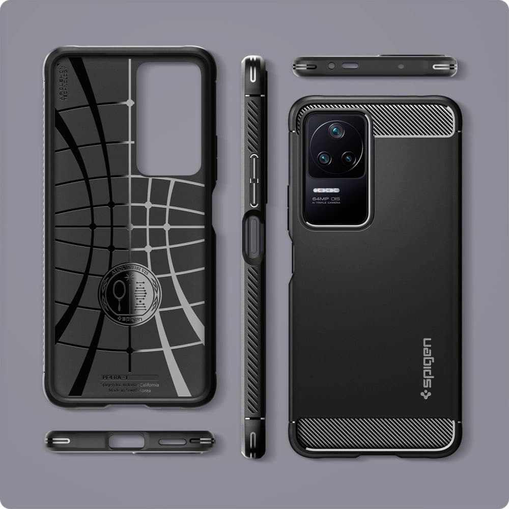 Case Spigen Rugged Armor POCO F4 Matt Schwarz - 13