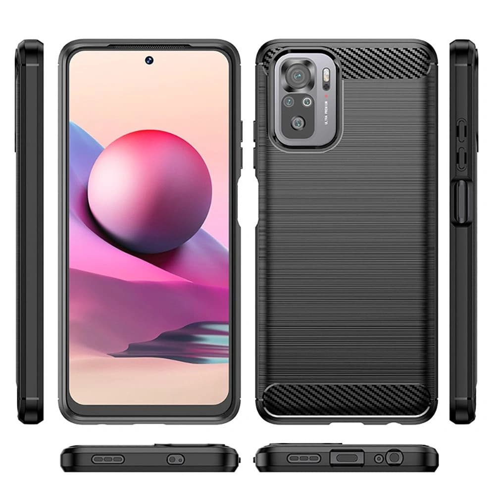 Tech-Protect TPUCarbon POCO M5s/Redmi Note 10/10s Black - 2