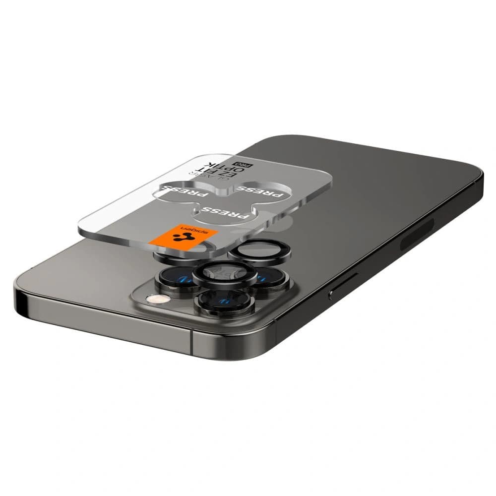 Spigen Optik.tr ez Fit Camera Protector Apple iPhone 14 Pro / 14 Pro Max / 15 Pro / 15 Pro Max / 16 Pro / 16 Pro Max / 17 Pro / 17 Pro Max Black [2 PACK] - 6