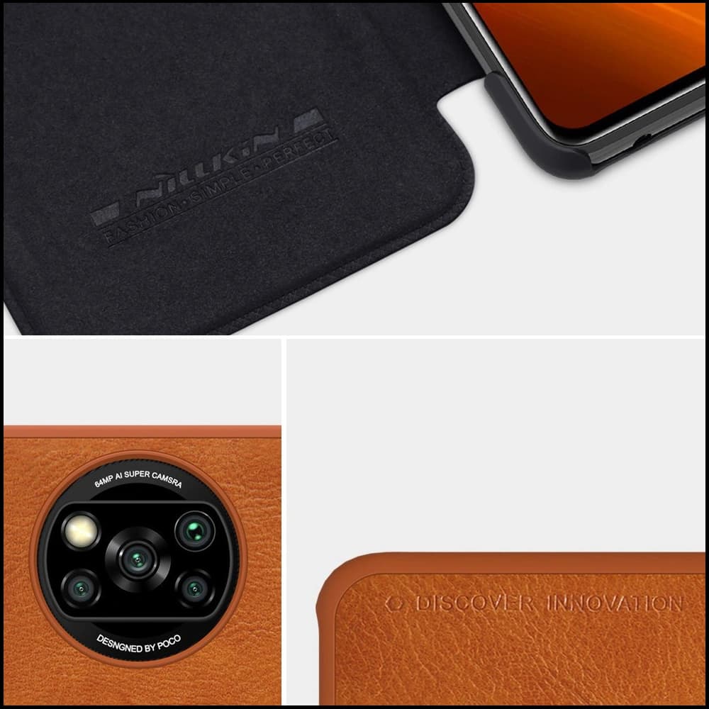 Case Nillkin Qin Xiaomi Poco X3 NFC/X3 Pro schwarz - 22