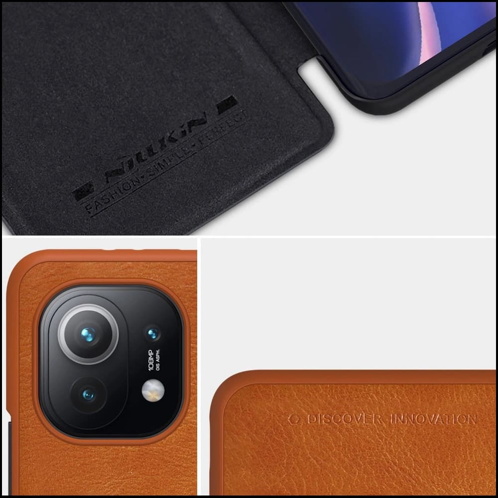 Case Nillkin Qin Xiaomi Mi 11 braun - 23