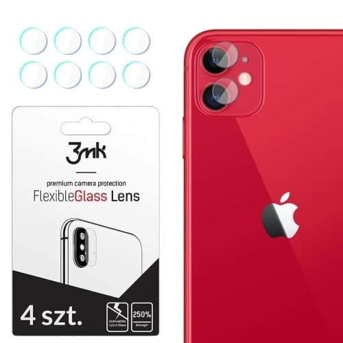Hybridglas für die Kameraobjektiv 3MK Lens Protection Apple iPhone 11 [4 PACK]