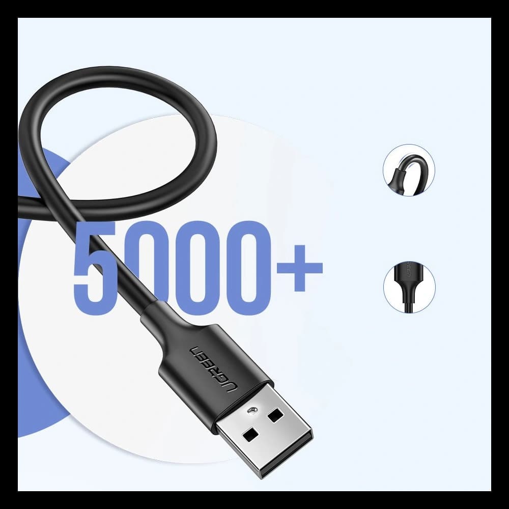 UGREEN US289 USB/microUSB cable 2.4A 480Mbps 1.5m black - 8