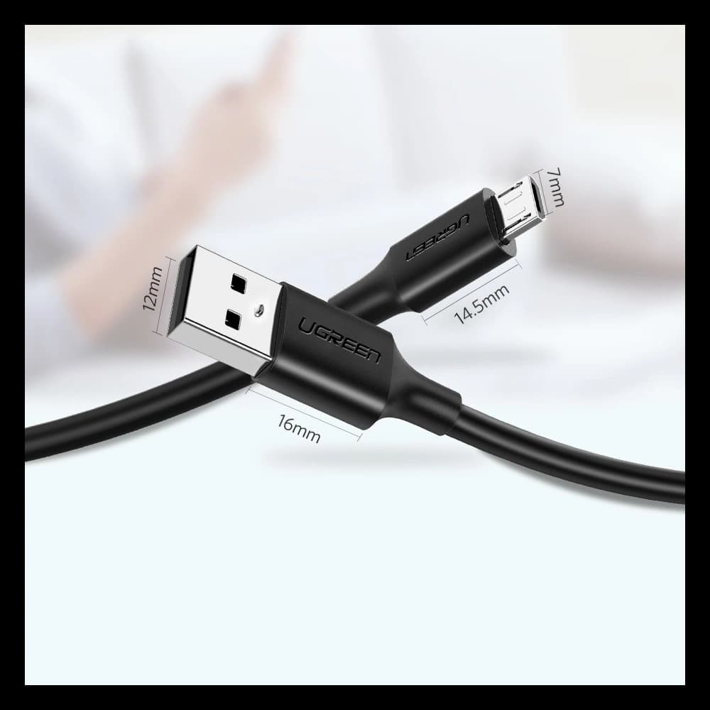UGREEN US289 USB/microUSB cable 2.4A 480Mbps 1.5m black - 12
