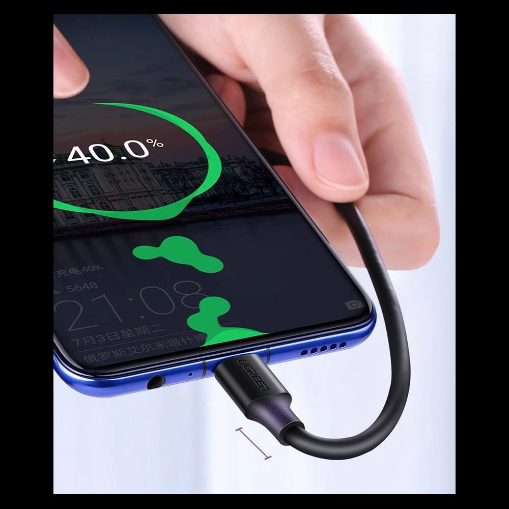UGREEN US289 USB/microUSB cable 2.4A 480Mbps 1.5m black - 20