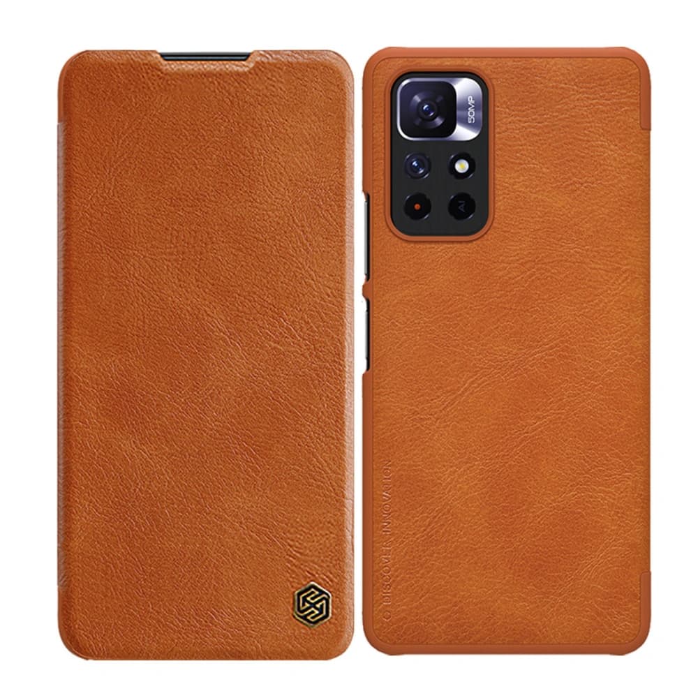 Nillkin Qin Xiaomi Redmi Note 11S 5G/11T 5G/Poco M4 Pro 5G brown - 1
