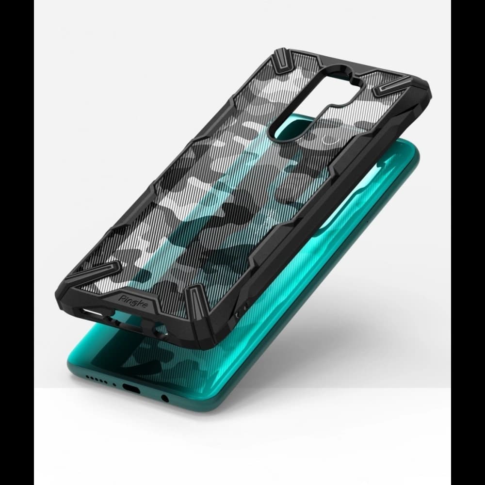 Case Ringke Fusion-X Design Redmi Note 8 Pro Camo (Moro) Schwarz - 3