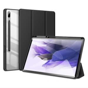 Case Dux Ducis Toby Samsung Galaxy Tab S8+ Plus/Tab S7+ Plus/Tab S7 FE mit Halterung für den Stylus schwarz