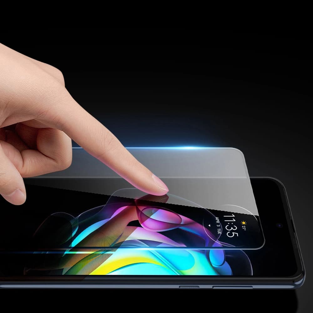 Dux Ducis 9D gehärtetes Glas für Motorola Moto Edge 20 schwarz (case friendly) - 9