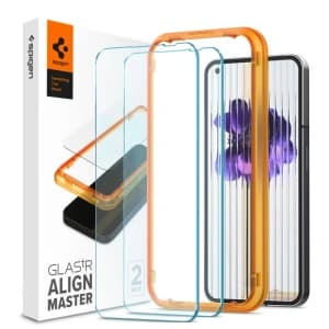 Gehärtetes Glas Spigen GLAS.tR Slim AlignMaster Nothing Phone 1 Klar [2 PACK]