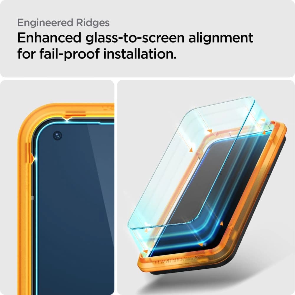 Gehärtetes Glas Spigen GLAS.tR Slim AlignMaster Nothing Phone 1 Klar [2 PACK] - 8