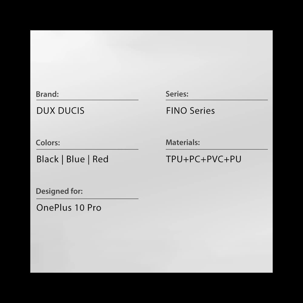 Case Dux Ducis Fino OnePlus 10 Pro schwarz - 20