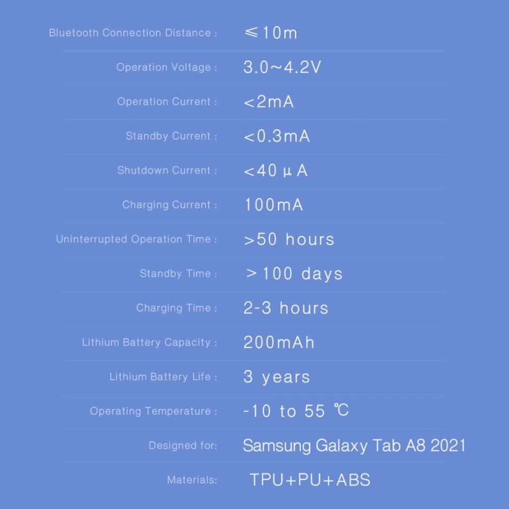 Dux Ducis Touchpad Keyboard Case Bluetooth Samsung Galaxy Tab A8 10.5 black - 15