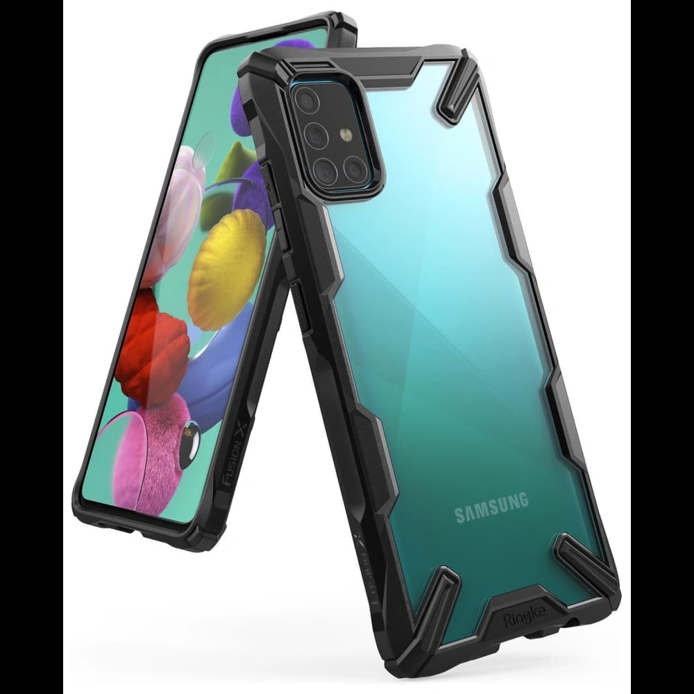 Case Ringke Fusion-X Samsung Galaxy A51 Schwarz - 1