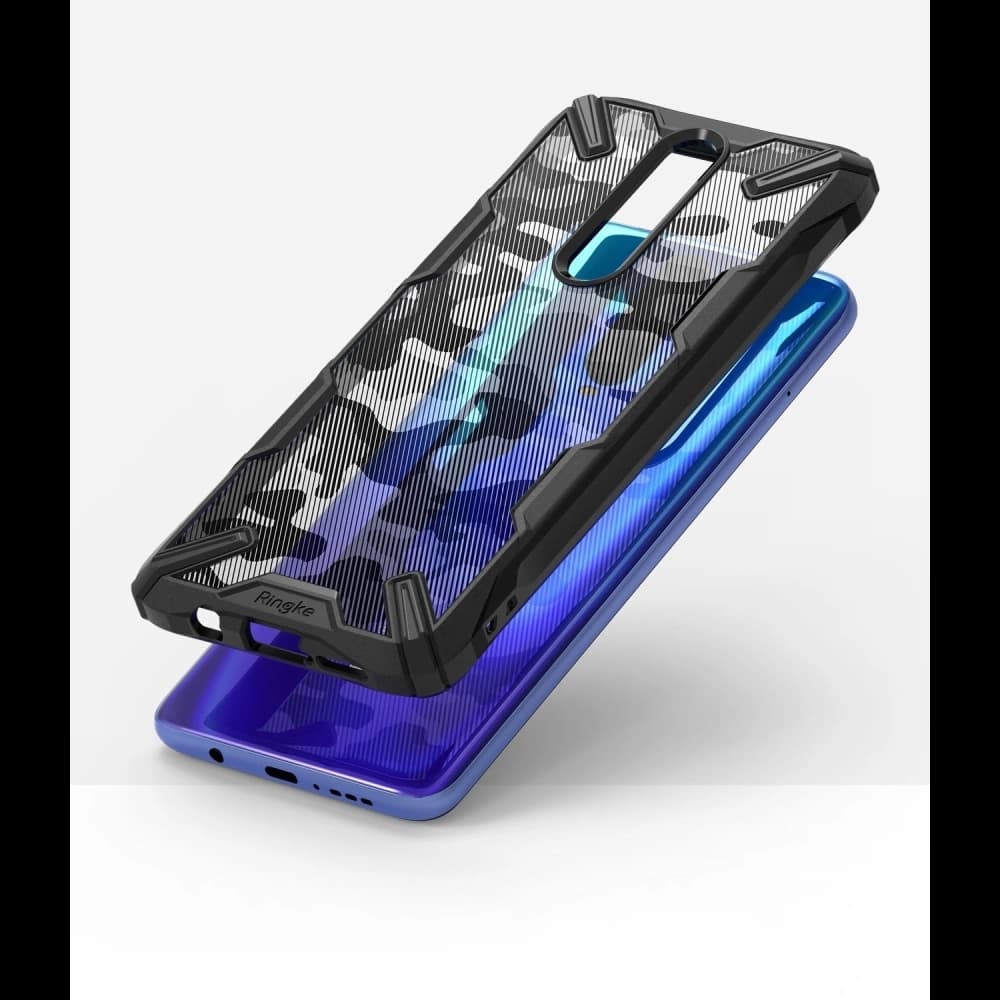 Case Ringke Fusion-X Design Pocophone X2/Redmi K30 Camo (Moro) Schwarz - 3