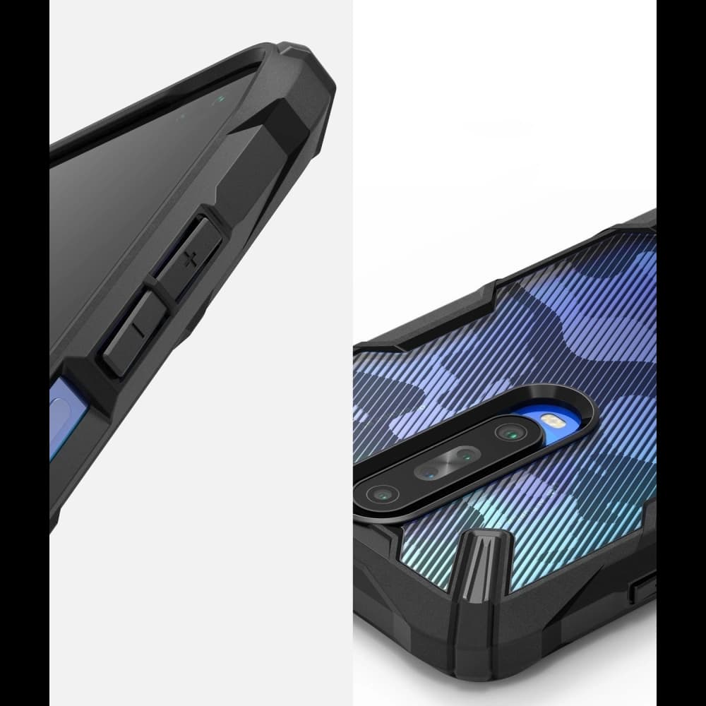 Case Ringke Fusion-X Design Pocophone X2/Redmi K30 Camo (Moro) Schwarz - 4