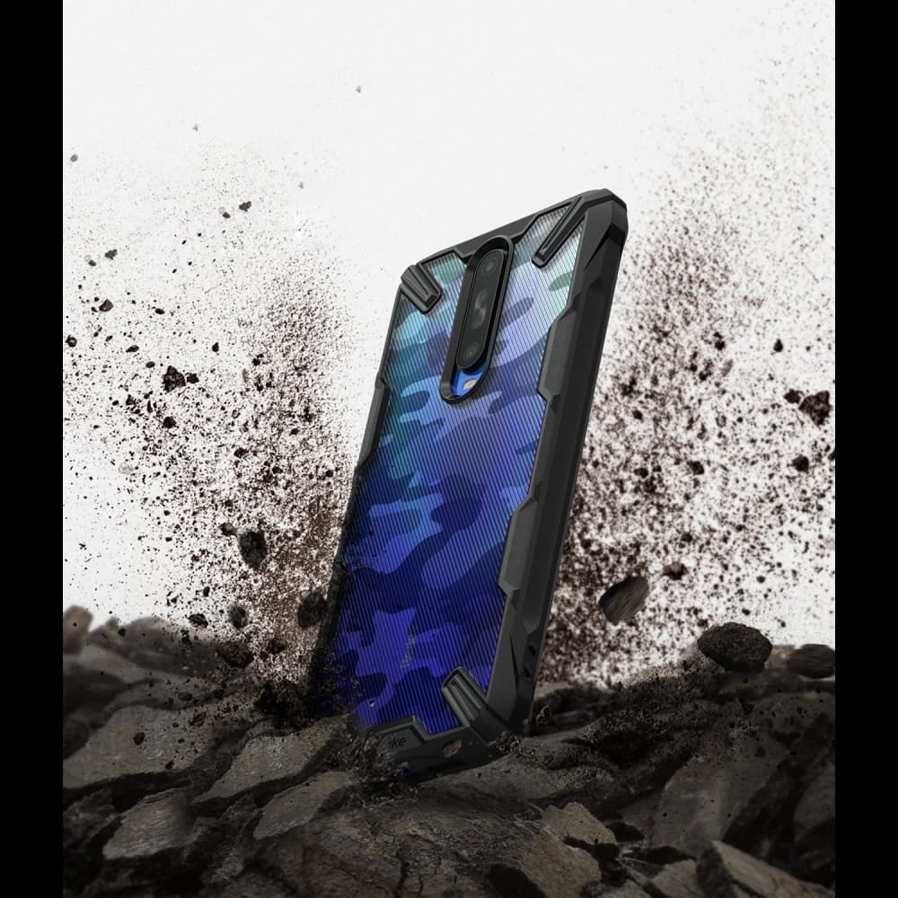 Case Ringke Fusion-X Design Pocophone X2/Redmi K30 Camo (Moro) Schwarz - 6