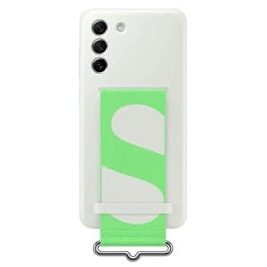 Case Samsung Galaxy S21 EF-GG990TW weiß/white Silikon Cover Strap