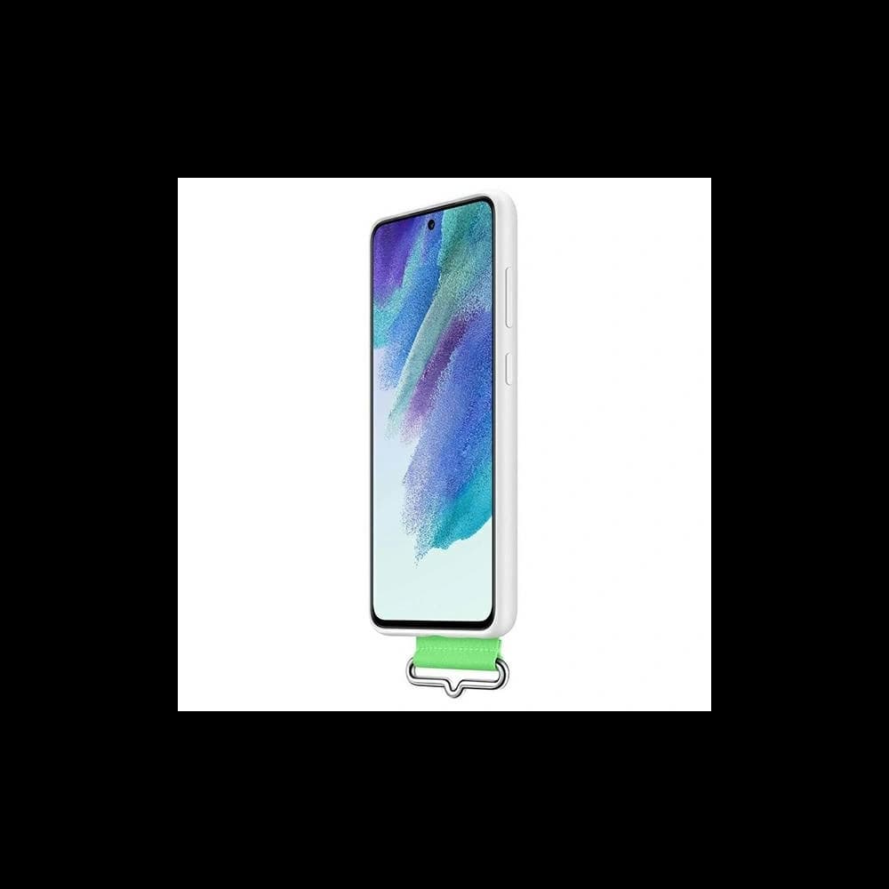 Case Samsung Galaxy S21 EF-GG990TW weiß/white Silikon Cover Strap - 5