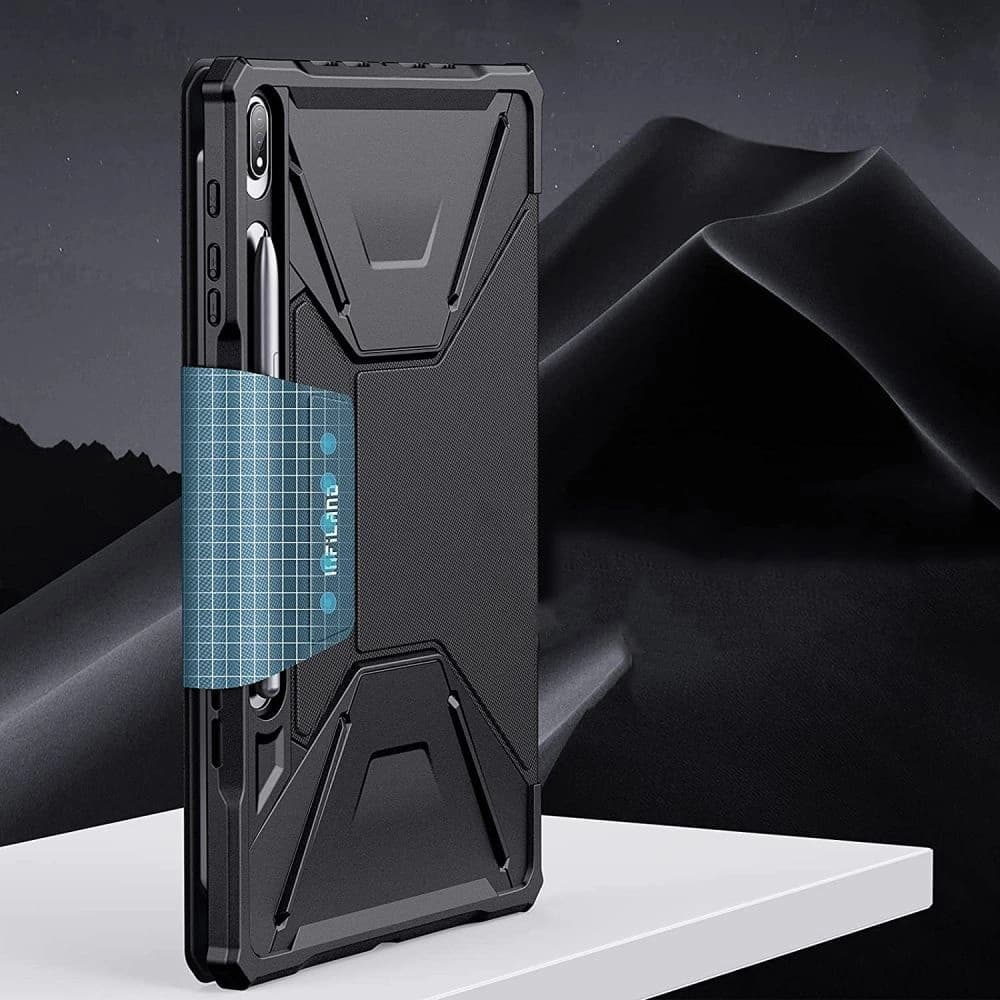 Case Infiland Keyboard Stand Samsung Galaxy Tab S8+ Plus/S7+ Plus/S7 FE 12.4 Schwarz - 2