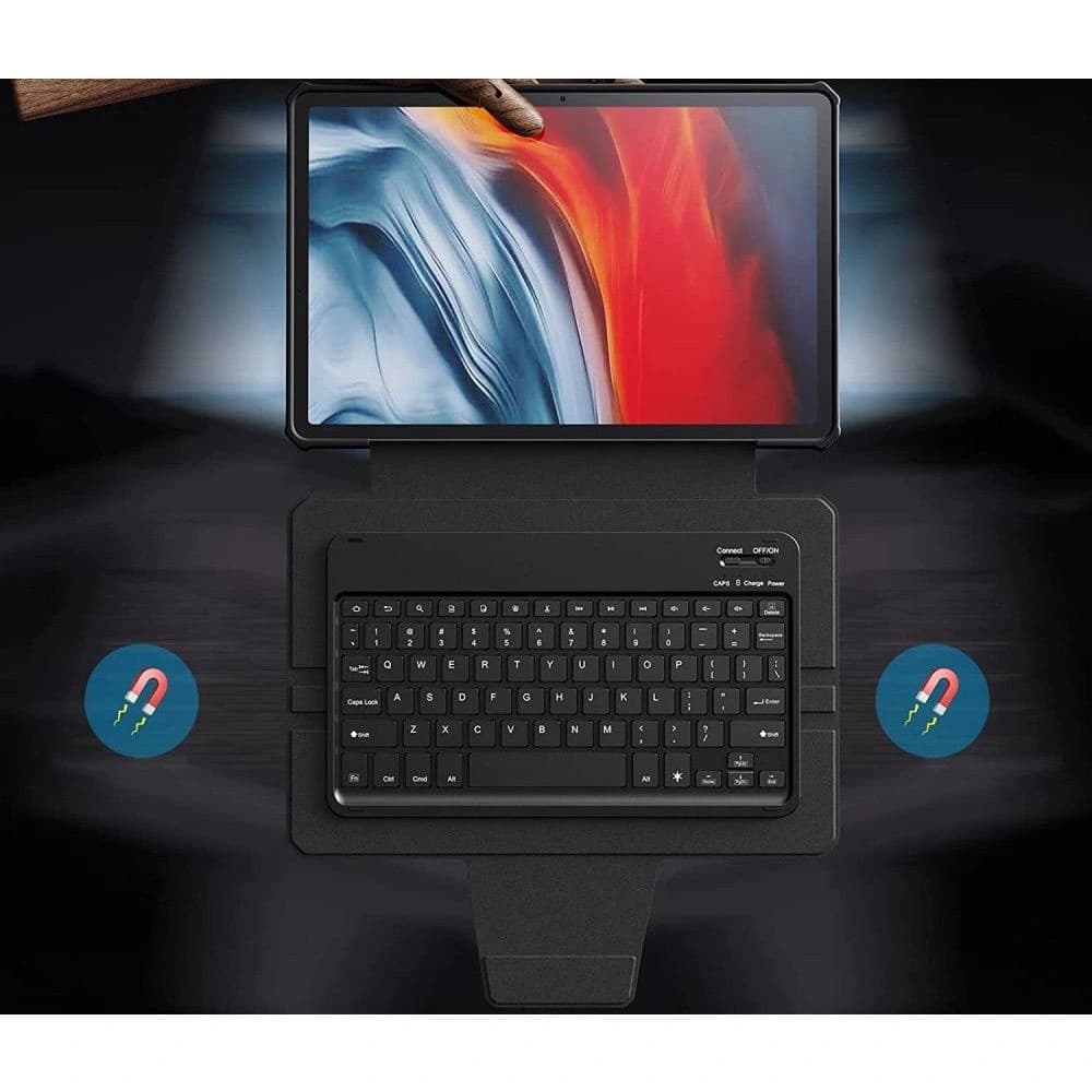 Case Infiland Keyboard Stand Samsung Galaxy Tab S8+ Plus/S7+ Plus/S7 FE 12.4 Schwarz - 7