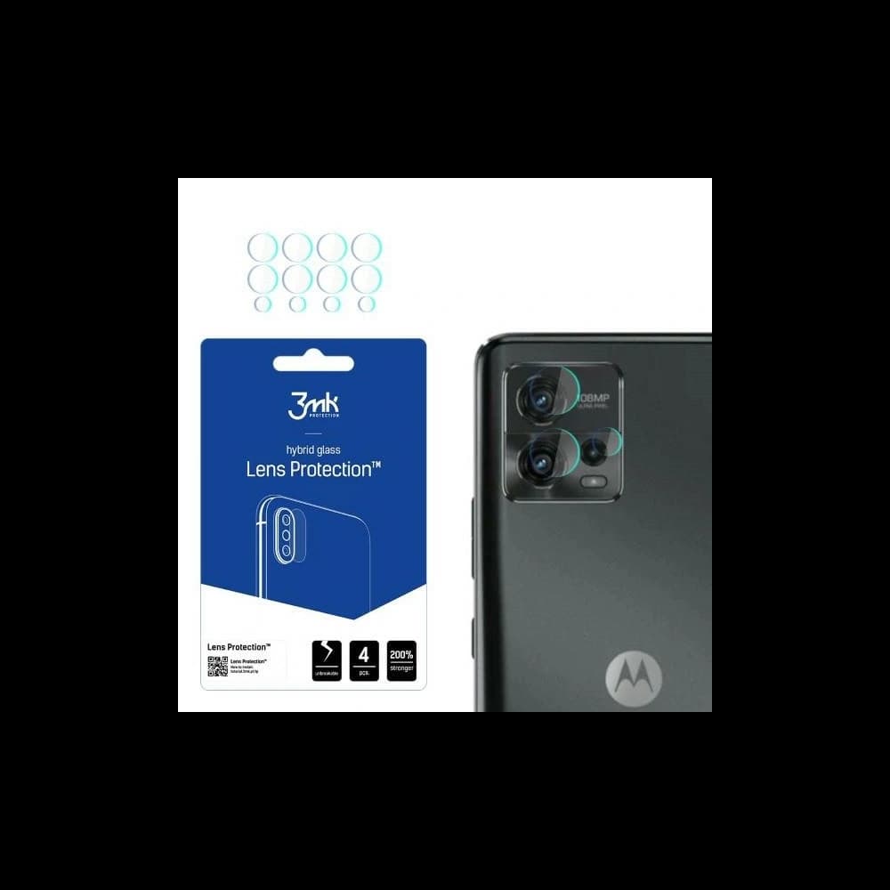 Hybriertes Glas für das Kameralensobjektiv 3MK Lens Protect Motorola Moto G72 [4 PACK] - 1