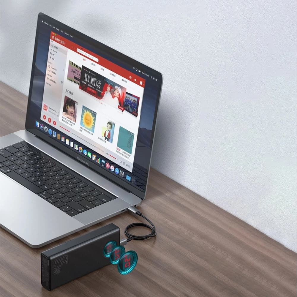Powerbank Baseus Amblight 65W 30000mAh Overseas Edition black - 11