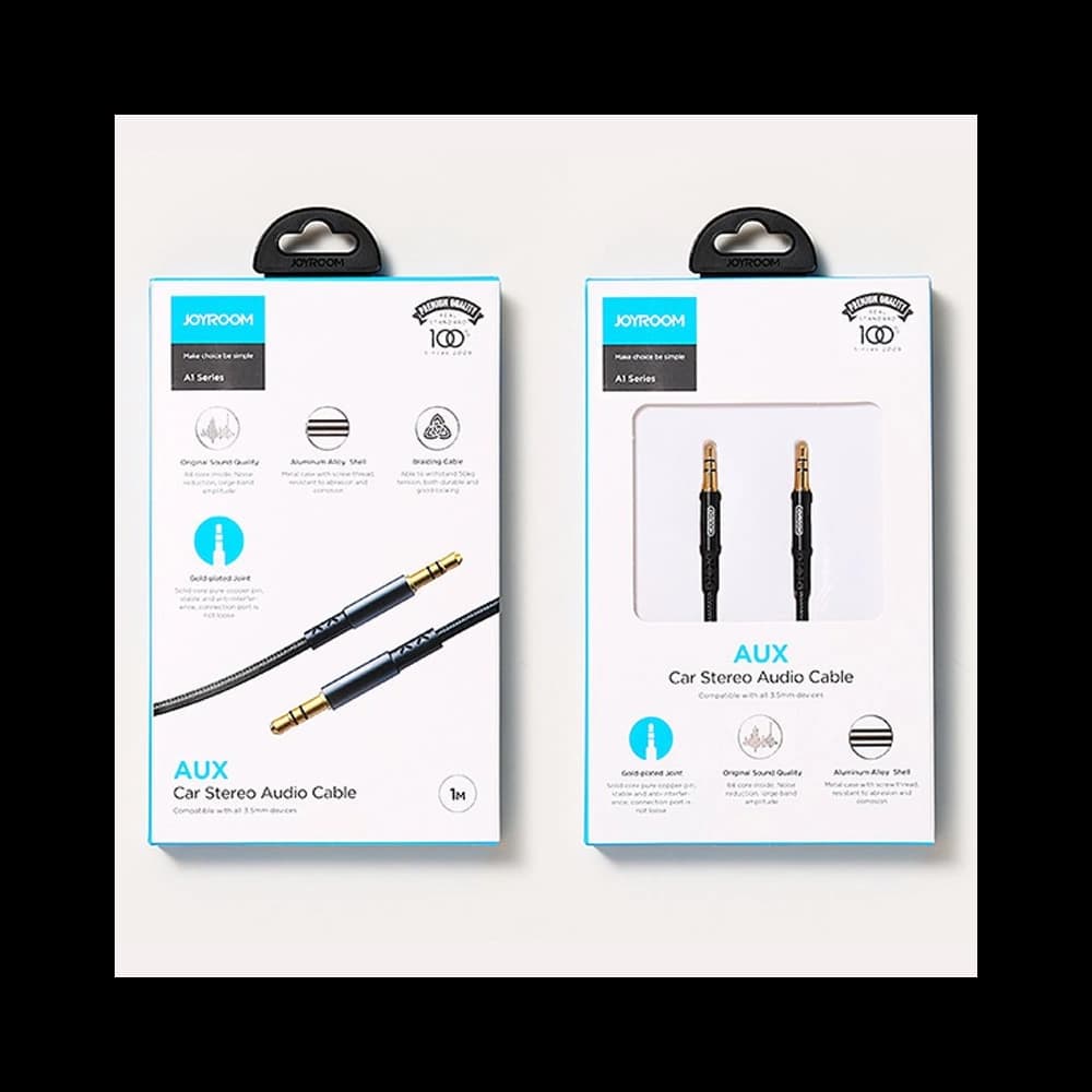 Joyroom stereo audio AUX cable 3,5 mm mini jack 1 m dark blue (SY-10A1) - 5