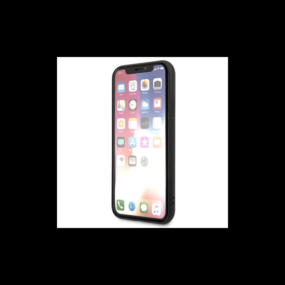 Case Karl Lagerfeld KLHCI65SAKICKCBK Apple iPhone XS Max schwarz/hardcase Saffiano Ikonik Karl&Choupette Kopf - 6