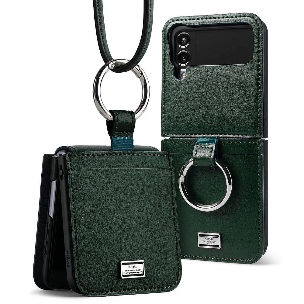 Case Ringke Signature Folio Samsung Galaxy Z Flip 4 Dunkelgrün - 1
