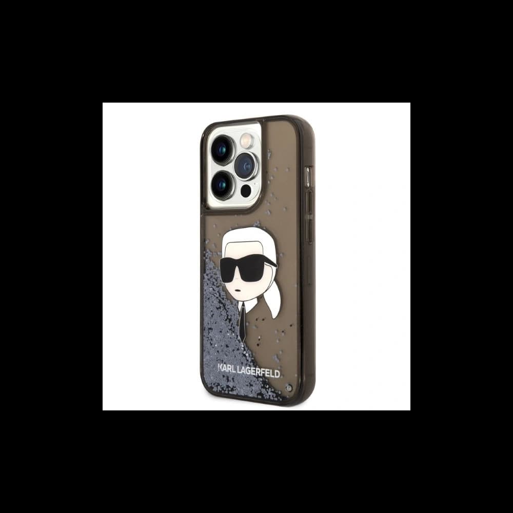 Case Karl Lagerfeld KLHCP14XLNKHCK Apple iPhone 14 Pro Max schwarz/black hardcase Glitter NFT Karl Head - 2