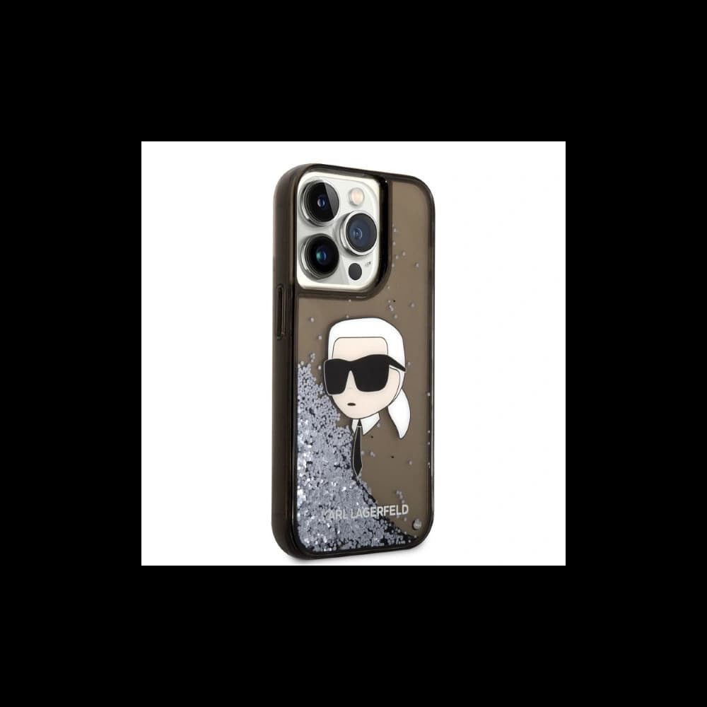 Case Karl Lagerfeld KLHCP14XLNKHCK Apple iPhone 14 Pro Max schwarz/black hardcase Glitter NFT Karl Head - 4