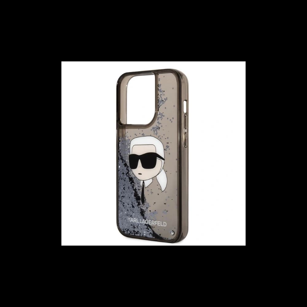 Case Karl Lagerfeld KLHCP14XLNKHCK Apple iPhone 14 Pro Max schwarz/black hardcase Glitter NFT Karl Head - 6