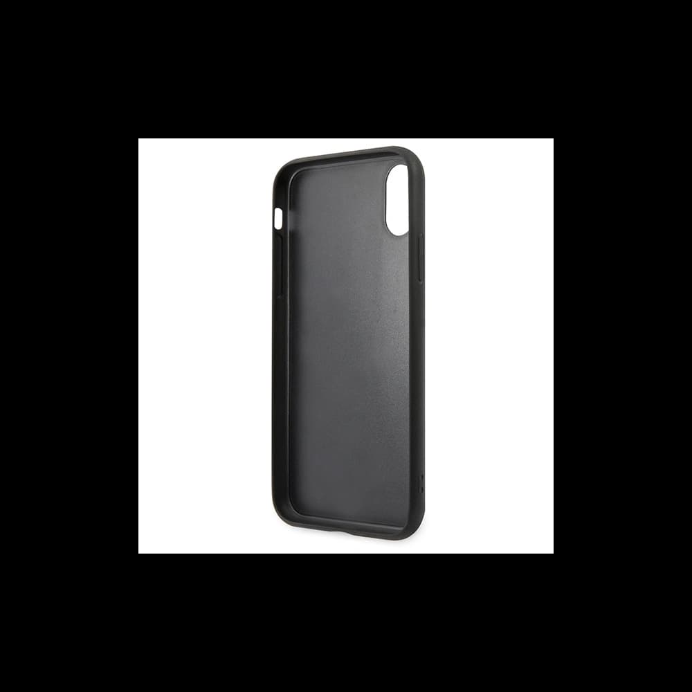 Case Karl Lagerfeld KLHCPXSAKICKCBK Apple iPhone XS/X schwarz/black Hardcase Saffiano Ikonik Karl&Choupette Head - 4