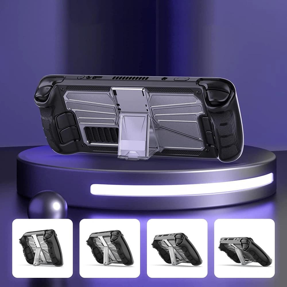 Case Tech-Protect Defense Valve Steam Deck LCD / OLED Schwarz/Klar - 3