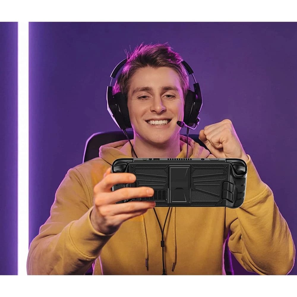 Case Tech-Protect Defense Valve Steam Deck LCD / OLED Schwarz/Klar - 6