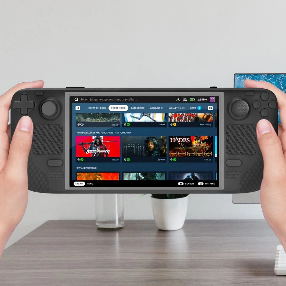 Case Tech-Protect Icon Valve Steam Deck LCD / OLED Schwarz - 5