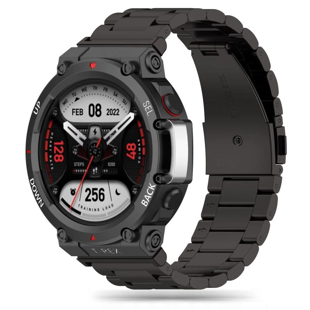 Armband Tech-Protect Edelstahl Amazfit T-Rex 2 Schwarz - 1