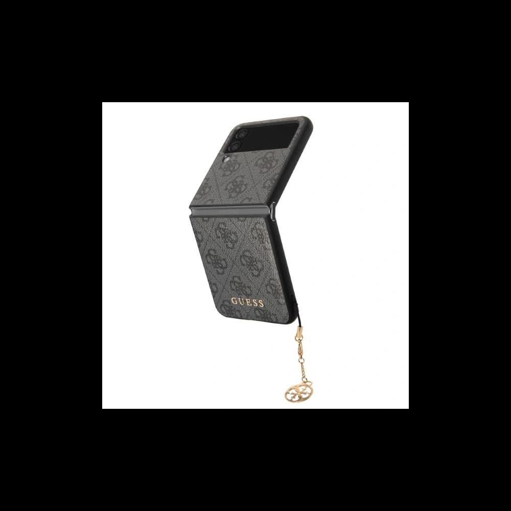 Case Guess GUHCZF4GF4GGR F721 Samsung Galaxy Z Flip 4 grau/grey hardcase 4G Charms Collection - 2