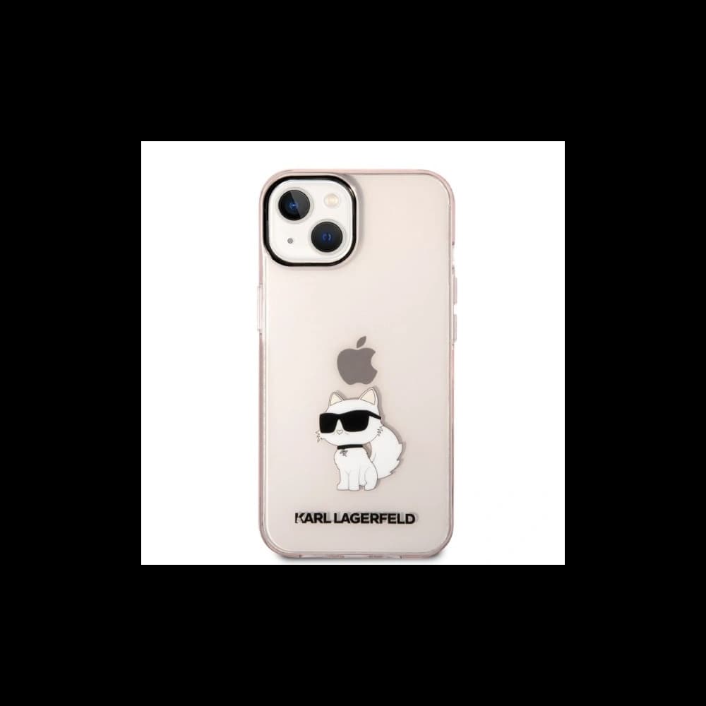 Case Karl Lagerfeld KLHCP14SHNCHTCP Apple iPhone 14 rosa/pink Hardcase Ikonik Choupette - 3