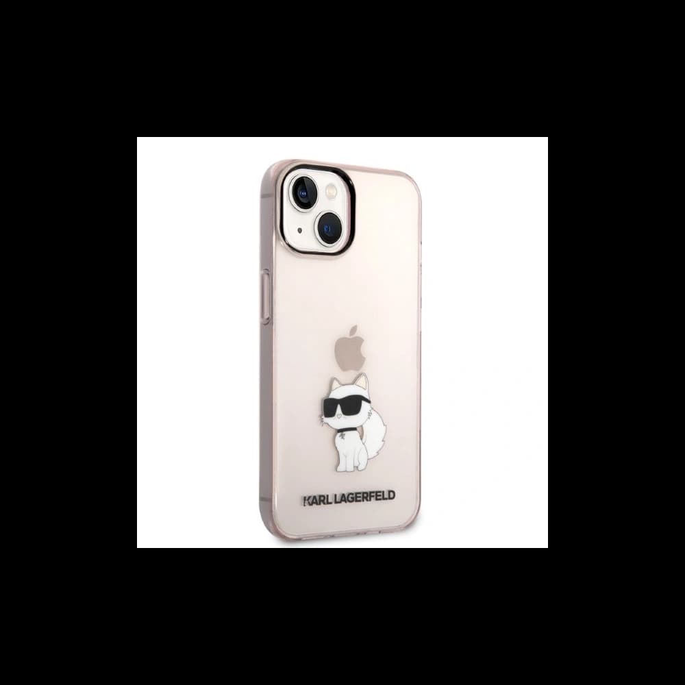 Case Karl Lagerfeld KLHCP14SHNCHTCP Apple iPhone 14 rosa/pink Hardcase Ikonik Choupette - 4